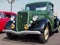 Restored Green And Black Antique Ford Delivery Truck