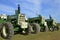 Restored Oliver tractors 1750, 1950, and 1955