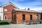 Restored red brick houses in Daugavpils, Latvia