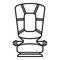 Restraint baby car seat icon, outline style