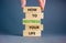 Restress your life symbol. Concept words How to restress your life on wooden blocks. Doctor hand. Beautiful grey background.