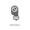 Restrict icon. Trendy Restrict logo concept on white background