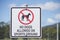 Restricted Access Sign for Dogs on Sports Ground