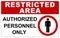 Restricted area sign with No Entry warning