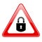 Restricted lock sign