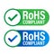 Restriction of Hazardous Substances Directive, RoHS Compliant vector icon