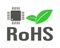 Restriction of Hazardous Substances Directive RoHS Icon with Leaf and Chip