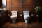 Restroom elegance wooden floor, toilet, and bidet in harmonious design