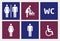 Restroom icons set
