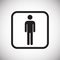 Restroom male icon on white background for graphic and web design, Modern simple vector sign. Internet concept. Trendy symbol for