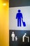 Restroom male and public sing bathroom at airport,Thailand