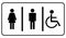 Restroom toilette symbol