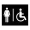 Restroom women and wheelchair wc symbol, flat web button, toilet vector illustration information
