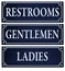 Restrooms Gentlemen Ladies Sign