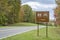 Restrooms and picnic sign along Natchez Trace Parkway