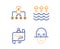 Restructuring, Evaporation and Journey path icons set. Face recognition sign. Vector