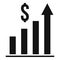 Restructuring graph chart icon, simple style