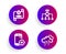 Restructuring, Seo phone and Cogwheel blueprint icons set. Rainy weather sign. Vector