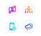 Restructuring, Seo phone and Cogwheel blueprint icons set. Rainy weather sign. Vector