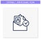 Resume accepted line icon. Editable illustration