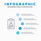 Resume, Application, Clipboard, Curriculum, Cv Line icon with 5 steps presentation infographics Background