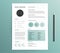 Resume / CV template design - nature feel green color - vector s