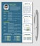 Resume and CV Template with nice minimalist design and Realistic Pen.