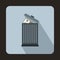 Resume thrown away in the trash can icon