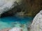 Resurgence at a low level of Fontaine de Vaucluse in Provence which is the source of the Sorgue river. This source is the most