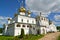 Resurrection Cathedral and belfry in the territory of Voskresensky monastery, the 17th century. Uglich, Yaroslavl region