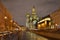 Resurrection of the Temple The Savior on the Spilled Blood Russia. St. Petersburg. at night over the river