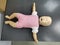 Resuscitation baby mannequin on a table