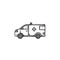 Resuscitation car hand drawn outline doodle icon.