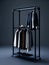 Retail clothing rack. AI Generated