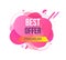 Retail Label or Poster, Shopping Best Offer Vector