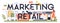 Retail marketing typographic header. Company promotion, sales generation