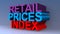 Retail prices index on blue