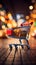 Retail rendezvous Shopping cart amidst blurred store bokeh, symbolizing dynamic shopping experience