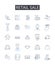 Retail sale line icons collection. Wholesale trade, Consumer goods, Direct sale, Marketing strategy, Customer service