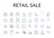 Retail sale line icons collection. Wholesale trade, Consumer goods, Direct sale, Marketing strategy, Customer service