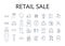 Retail sale line icons collection. Wholesale trade, Consumer goods, Direct sale, Marketing strategy, Customer service