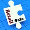 Retail Sale Puzzle Shows Consumer Selling Or Sales