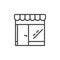 Retail store line icon, outline vector sign