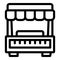 Retail storefront icon outline vector. Business retail shop