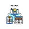Retail Tech Vector Concept Color Illustration
