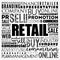 Retail word cloud collage, business concept background