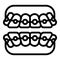 Retainer teeth braces icon, outline style