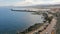 Rethimno / Greece - November 2020: The coast road around the fortress castle in Rethimno Crete