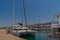 Rethymno, Greece - August 1, 2016: Yachts in the Rethymno Harbo