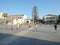 Rethymno, Greece - june 15, 2017: boys teenagers of different nationalities playing football on a Sunny evening in the city center